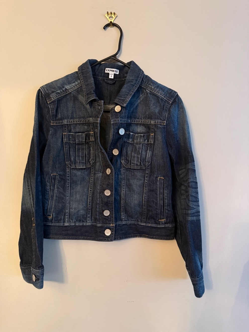 Express Dark Blue Denim Jean Jacket